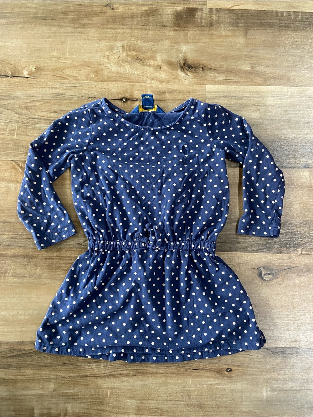 Polka Dot Navy Girls' Dress - Kids Dresses